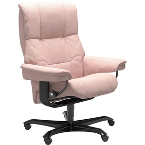 Relaxsessel STRESSLESS Mayfair Sessel Gr. ROHLEDER Stoff Q2 FARON, Home Office Base Schwarz, Relaxfunktion-Drehfunktion-Plus™System-Gleitsystem, B/H/T: 79 cm x 111 cm x 70 cm, pink (light q2 faron) Lesesessel und Relaxsessel mit Home Office Base, Größe M,