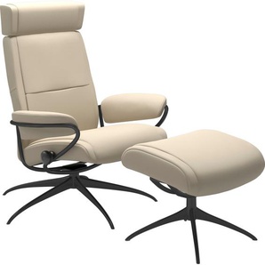 Relaxsessel STRESSLESS Paris Sessel Gr. Leder BATICK, Star Base-High Base, Plus™System-Gleitsystem-Rela x funktion-Drehfunktion-Kopfstützenverstellung-Rückteilverstellung, B/H/T: 80 cm x 102 cm x 75 cm, beige (cream batick) Lesesessel und Relaxsessel Low