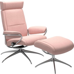 Relaxsessel STRESSLESS Paris Sessel Gr. ROHLEDER Stoff Q2 FARON, Star Base-Standard Base, Plus™System-Gleitsystem-Rela x funktion-Drehfunktion-Kopfstützenverstellung-Rückteilverstellung, B/H/T: 80 cm x 98 cm x 75 cm, pink (light q2 faron) Lesesessel und