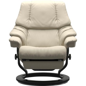 Relaxsessel STRESSLESS Reno Sessel Gr. Leder BATICK, Power™ Leg & Back-Classic Base Schwarz-M, B/H/T: 79 cm x 98 cm x 78 cm, beige (cream batick) Lesesessel und Relaxsessel elektrisch verstellbar, optional 2-motorisch, Größe M & L