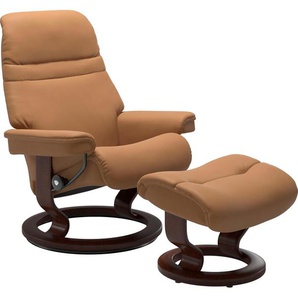 Relaxsessel STRESSLESS Sunrise Sessel Gr. Leder PALOMA, Rela x funktion-Drehfunktion-Plus™System-Gleitsystem, B/H/T: 88 cm x 103 cm x 78 cm, braun (taupe paloma) Lesesessel und Relaxsessel mit Classic Base, Größe L, Gestell Braun