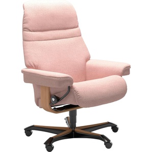 Relaxsessel STRESSLESS Sunrise Sessel Gr. ROHLEDER Stoff Q2 FARON, Rela x funktion-Drehfunktion-Plus™System-Gleitsystem-Höhenverstellung, B/H/T: 79 cm x 111 cm x 74 cm, pink (light q2 faron) Lesesessel und Relaxsessel mit Home Office Base, Größe M,