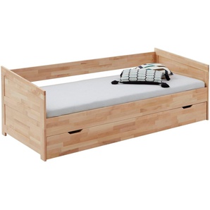 Relita Funktionsbett Funktionsbett Nina, Funktionsbett mit Bettschublade, Buche massiv lackiert