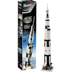Revell® Modellbausatz Apollo 11 Saturn V Rocket, Maßstab 1:96, Jubiläumsset mit Basis-Zubehör, Made in Europe
