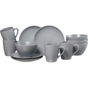 Ritzenhoff Breker Frühstücksset Kitwe, Grau, Keramik, 12-teilig, 370 ml, 24x24x26 cm, Essen & Trinken, Geschirr, Geschirr-Sets, Kaffeeservice