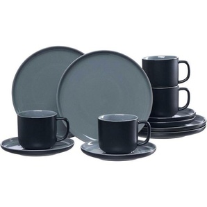 Ritzenhoff Breker Kaffeeservice Jasper, Schwarz, Keramik, 12-teilig, 24x24x38 cm, Essen & Trinken, Geschirr, Geschirr-Sets, Kaffeeservice