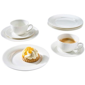 Ritzenhoff Breker Kaffeeservice Sofia, Weiß, Keramik, 18-teilig, 220 ml,220 ml, 30x25x43 cm, Essen & Trinken, Geschirr, Geschirr-Sets, Kaffeeservice