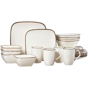 Ritzenhoff Breker Kombiservice Casa, Creme, Keramik, 20-teilig, Uni, 375 ml,625 ml, Lfgb, handbemalt, Essen & Trinken, Geschirr, Geschirr-Sets, Kombiservice