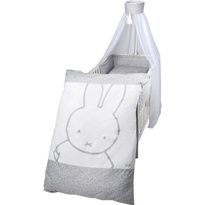 roba® Himmelbettgarnitur miffy®, 4-tlg., mit Bettwäsche, Nestchen und Himmel