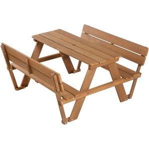 roba® Kindersitzgruppe Picknick for 4 Outdoor Deluxe, Teakholz, mit Lehne