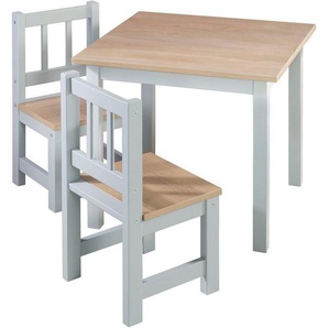 roba® Kindersitzgruppe Woody, Holzdekor/taupe, (3-tlg)