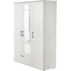 roba® Kleiderschrank Sylt, Kinderkleiderschrank 3-türig mit Spiegeltür, Made in Europe