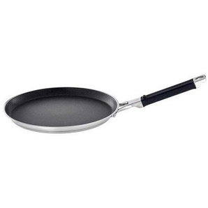 Rösle Crepespfanne Silence Pro, Schwarz, Edelstahl, Metall, rund, antihaftbeschichtet, geschmacksneutral, Kochen, Pfannen, Crepespfannen