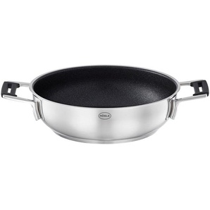 Rösle Servierpfanne Silence Pro, Schwarz, Edelstahl, Metall, 2,3 l, rund, breiter Schüttrand, antihaftbeschichtet, geschmacksneutral, Kochen, Pfannen, Servierpfannen