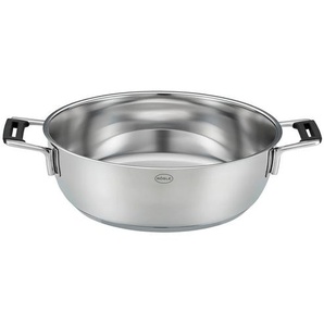 Rösle Servierpfanne Silence Pro, Grau Hochglanz, Metall, 4,5 l, Kochen, Pfannen, Servierpfannen