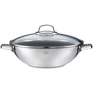 Rösle WOK Elegance, Edelstahl, Metall, nicht angegeben l, 33.5x19x41 cm, PFOA-frei, backofengeeignet, Deckel hitzebeständig, Kochen, Pfannen, Woks