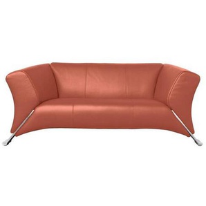 Rolf Benz 2-Sitzer-Sofa 322, Orange, Leder, Echtleder, Nappaleder, 189x73x91 cm, Made in Germany, Goldenes M, Rücken echt, Hocker erhältlich, Stoffauswahl, Lederauswahl, Typenauswahl, Wohnzimmer, Sofas & Couches, Wohnlandschaften, Ledersofas