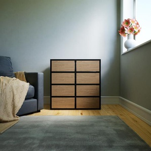 Kommode Eiche - Design-Lowboard: Schubladen in Eiche - Hochwertige Materialien - 79 x 79 x 34 cm, Selbst zusammenstellen