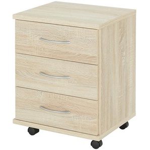 Rollcontainer - holzfarben - Materialmix - 46 cm - 58 cm - 40 cm | Möbel Kraft