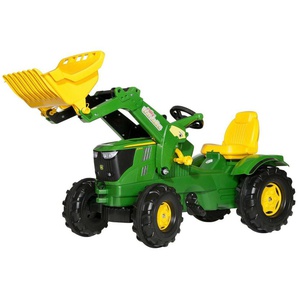 rolly toys® Tretfahrzeug John Deere 6210R, Kindertraktor mit Lader