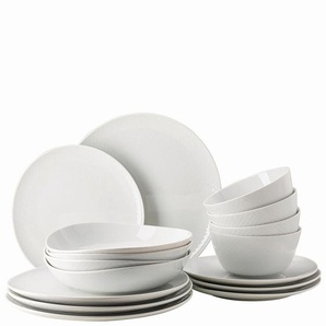 Rosenthal Kombiservice Junto Weiß, Weiß, Keramik, 16-teilig, Uni, 620 ml, 31.7x28.1x32 cm, DIN EN ISO 14001, DIN EN ISO 9001, Essen & Trinken, Geschirr, Geschirr-Sets, Kombiservice