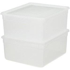 Rotho Aufbewahrungsbox, 2er Set - transparent/klar - Materialmix - 35,5 cm - 22 cm | Möbel Kraft