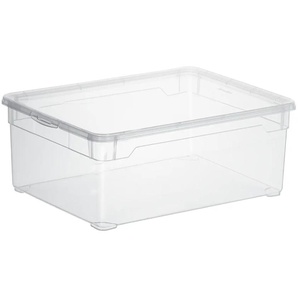 Rotho Aufbewahrungsbox mit Deckel | transparent/klar | Kunststoff | 26,5 cm | 14 cm |