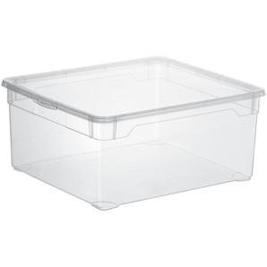 Rotho Aufbewahrungsbox mit Deckel | transparent/klar | Kunststoff | 33,5 cm | 17 cm |