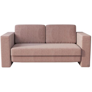 RUF Betten Schlafsofa Soluna, Altrosa, Textil, 2-Sitzer, Füllung: Polyurethan (Pur), 176x84x96 cm, Blauer Engel, Goldenes M, Made in EU, Dgm, Oeko-Tex® Standard 100, Liegefunktion, Kinder- & Jugendzimmer, Jugendmöbel, Jugendsofas