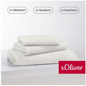 s.Oliver Handtuch Set s. Oliver, besonders weich und saugfähig, Walkfrottier (Set, 3-St), 1 Gästetuch 30x50 cm, 1 Handtuch 50x100 cm, 1 Duschtuch 70x140 cm