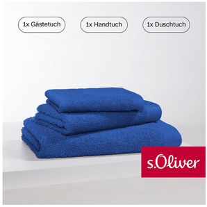 s.Oliver Handtuch Set s. Oliver, besonders weich und saugfähig, Walkfrottier (Set, 3-St), 1 Gästetuch 30x50 cm, 1 Handtuch 50x100 cm, 1 Duschtuch 70x140 cm