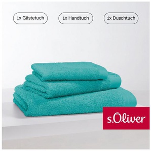 s.Oliver Handtuch Set s. Oliver, besonders weich und saugfähig, Walkfrottier (Set, 3-St), 1 Gästetuch 30x50 cm, 1 Handtuch 50x100 cm, 1 Duschtuch 70x140 cm