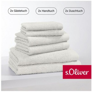 s.Oliver Handtuch Set s. Oliver, besonders weich und saugfähig, Walkfrottier (Set, 6-St), 2 Gästetücher 30x50, 2 Handtücher 50x100, 2 Duschtücher 70x140