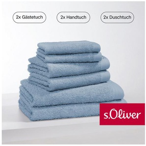 s.Oliver Handtuch Set s. Oliver, besonders weich und saugfähig, Walkfrottier (Set, 6-St), 2 Gästetücher 30x50, 2 Handtücher 50x100, 2 Duschtücher 70x140