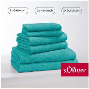 s.Oliver Handtuch Set s. Oliver, besonders weich und saugfähig, Walkfrottier (Set, 6-St), 2 Gästetücher 30x50, 2 Handtücher 50x100, 2 Duschtücher 70x140