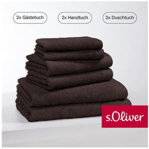 s.Oliver Handtuch Set s. Oliver, besonders weich und saugfähig, Walkfrottier (Set, 6-St), 2 Gästetücher 30x50, 2 Handtücher 50x100, 2 Duschtücher 70x140