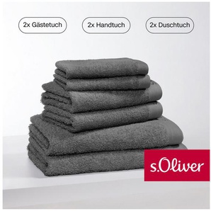 s.Oliver Handtuch Set s. Oliver, besonders weich und saugfähig, Walkfrottier (Set, 6-St), 2 Gästetücher 30x50, 2 Handtücher 50x100, 2 Duschtücher 70x140