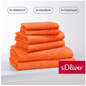 s.Oliver Handtuch Set s. Oliver, besonders weich und saugfähig, Walkfrottier (Set, 6-St), 2 Gästetücher 30x50, 2 Handtücher 50x100, 2 Duschtücher 70x140