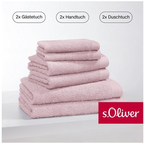 s.Oliver Handtuch Set s. Oliver, besonders weich und saugfähig, Walkfrottier (Set, 6-St), 2 Gästetücher 30x50, 2 Handtücher 50x100, 2 Duschtücher 70x140