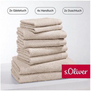 s.Oliver Handtuch Set s. Oliver, besonders weich und saugfähig, Walkfrottier (Set, 8-St), 2 Gästetücher 30x50, 4 Handtücher 50x100, 2 Duschtücher 70x140