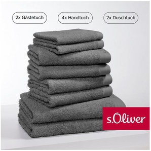 s.Oliver Handtuch Set s. Oliver, besonders weich und saugfähig, Walkfrottier (Set, 8-St), 2 Gästetücher 30x50, 4 Handtücher 50x100, 2 Duschtücher 70x140