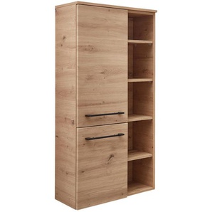 Sadena Midischrank, Eiche, Holzwerkstoff, 3 Fächer, 50.2x121.6x33 cm, Made in Germany, hängend, Badezimmer, Badezimmerschränke, Midischränke