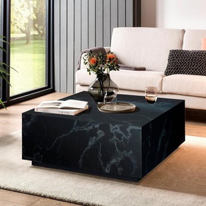 SalesFever Couchtisch, in Travertin- oder Marmoroptik, Breite/Tiefe 90x90 cm