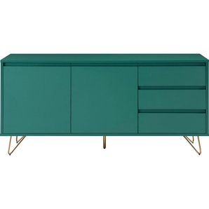 SalesFever Sideboard, Kommode mit Haarnadelbeine aus Metall mit Messinglegierung