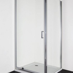 Sanotechnik Dusch-Schwingtür Elite, 82x195 cm, Einscheibensicherheitsglas, Schwenkttür für Duschen
