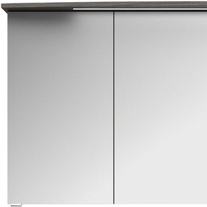 Saphir Badezimmerspiegelschrank Serie 4010 Badezimmer-Spiegelschrank inkl. LED-Beleuchtung im Kranz Badschrank 142 cm breit, 3 Türen, 6 Glas-Einlegeböden, inkl Türdämpfer