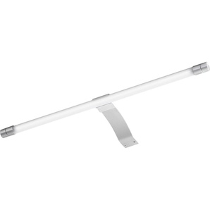 Saphir LED Spiegelleuchte Quickset TwinLED-Aufsatzleuchte für Spiegel o Spiegelschrank in Silber, LED fest integriert, Kaltweiß, Badlampe 40 cm breit, Kaltweiß und Warmweiß, Aluminium, 330LM, 4,7W