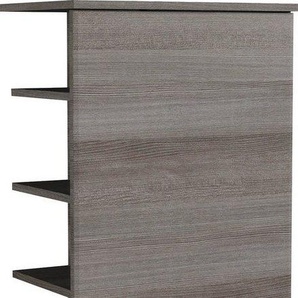 Saphir Midischrank Quickset Badschrank 50 cm breit, 2 Türen, seitliche Ablagen Badezimmer-Midischrank inkl. Türdämpfer, Griffe in Chrom glänzend