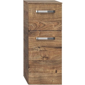 Saphir Unterschrank Serie 4010 Badschrank 30cm breit, 1 Tür, 1 Schublade, inkl. Türdämpfer Badezimmerschrank mit 1 Glas-Einlegeboden, 73 cm hoch, 33 cm tief