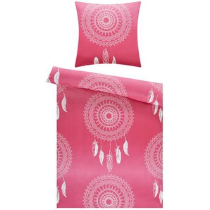 Satin Bettwäsche Dreamcatcher | rosa/pink | 135 cm |